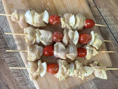 Vištienos šašlykai ant iešmelių su daržovėmis Žingsnis 3