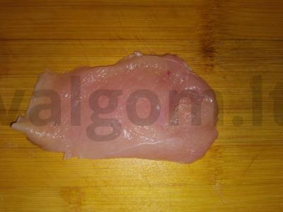 Švelnus vištienos filė su ananasais „Tropikai“ Žingsnis 1