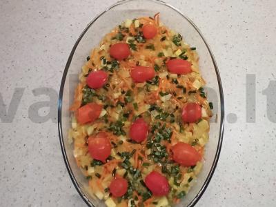 Vištienos kojos, keptos su daržovėmis Žingsnis 3