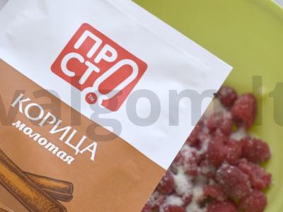 Sluoksniuoto tešlos pyragas su obuoliais, avietėmis ir cinamonu Žingsnis 2