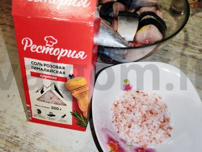 Sultinga žuvis su Himalajų druska sumuštiniui Žingsnis 2