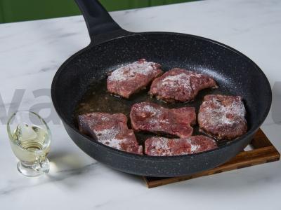 Jautienos kepenys miltuose Žingsnis 5