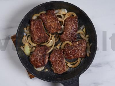 Jautienos kepenys miltuose Žingsnis 8