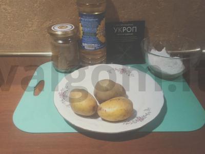 Kaimiški bulvės miltuose su svanų druska Žingsnis 1