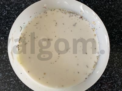 Bulvės su vištienos krūtinėle grietinės ir garstyčių padaže Žingsnis 4