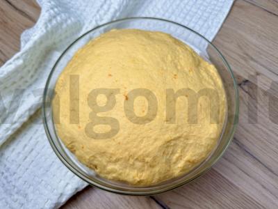 Moliūgų-apelsinų cinamoniniai bandelės Žingsnis 2