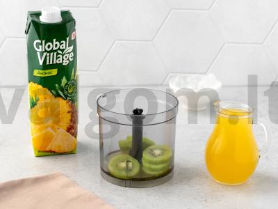 Nealkoholiniai kokteiliai su kiviais ir ananasais Žingsnis 3