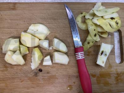 Pieninis kokteilis „Zefyras ir obuolys“ Žingsnis 1