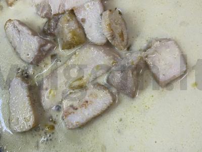 Makaronai su karčiu ir pieno padažu Žingsnis 4