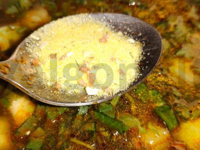 Špinatų sriuba su cukinija ir makaronais Žingsnis 4