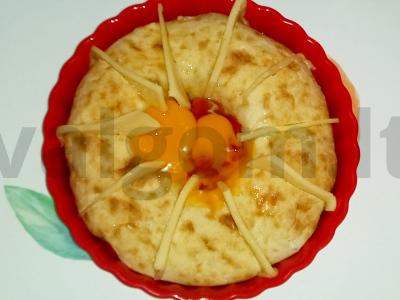 Tortilija su sūriu ir daržovėmis Žingsnis 7