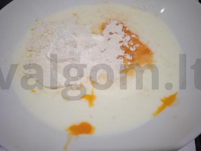 Kopūstų ir karštai rūkytos skumbrės pyragas Žingsnis 3