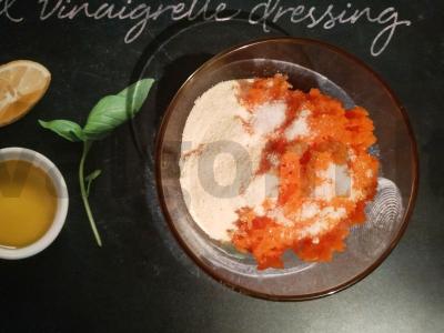 Morkų kotletai su manų kruopomis ir vaniliniu cukrumi Žingsnis 2