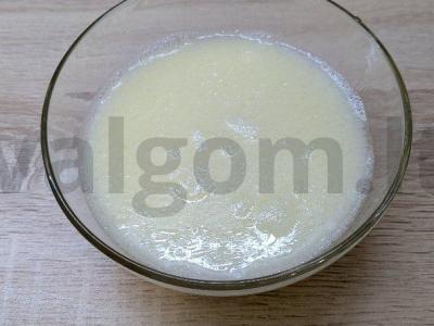 Be glitimo kukurūzų duona Žingsnis 2