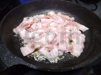 Italų karbonara makaronai Žingsnis 2