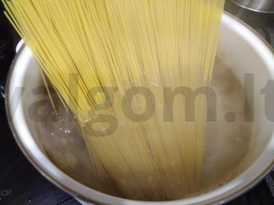 Italų karbonara makaronai Žingsnis 6