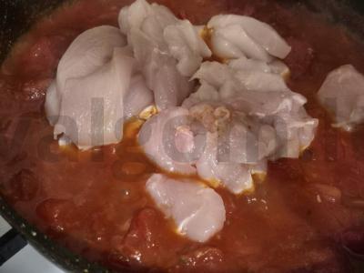 Širataki pomidorų padaže su vištiena Žingsnis 4