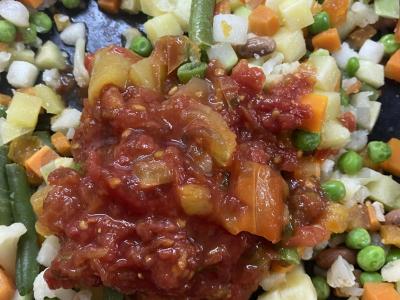 Troškinti daržovės su sūrio rutuliukais Žingsnis 2