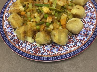 Troškinti daržovės su sūrio rutuliukais Žingsnis 7