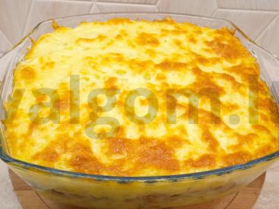 Bulvių apkepas su vištienos faršu pagrindine nuotrauka