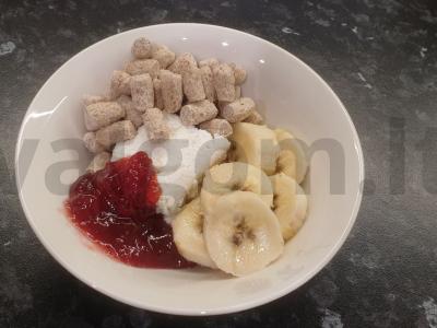 Varškės pusryčiai „Rožiniai debesys“ Žingsnis 2