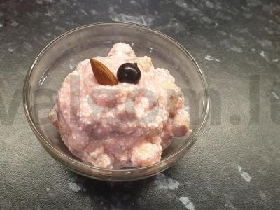 Varškės pusryčiai „Rožiniai debesys“ pagrindine nuotrauka