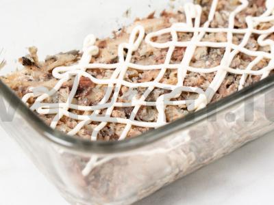 Salotas „Princas“ su obuoliu ir sardinomis Žingsnis 10