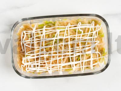 Salotas „Princas“ su obuoliu ir sardinomis Žingsnis 12