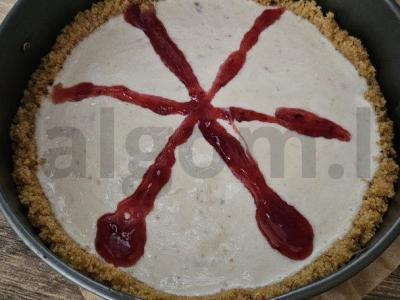 Aviečių sūrio pyragas be kepimo Žingsnis 6