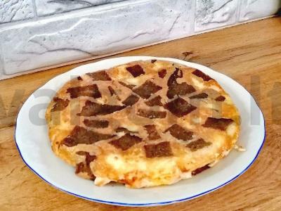 Omletas su Borodino duona ir vištienos krūtinėle Žingsnis 5