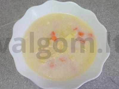 Sūrio sriuba vištienos sultinyje su rizoni Žingsnis 5