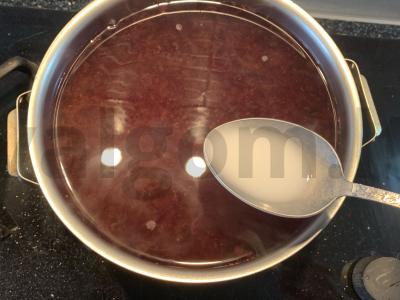 Abrikosų uogienės ir mėlynių kisielius Žingsnis 5