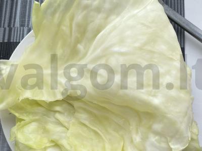 Kopūstų su vištienos faršu Žingsnis 6