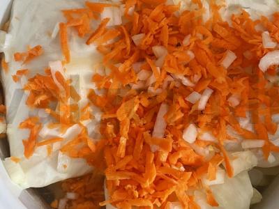 Kopūstų su vištienos faršu Žingsnis 13