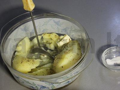 Kalakutienos kepenų blynai su bulvių koše, grybais ir daržovėmis Žingsnis 12