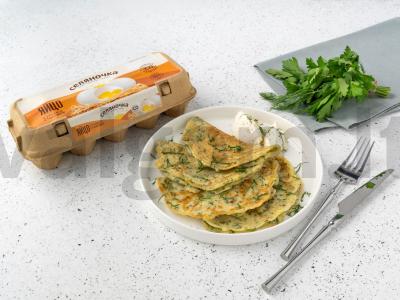 Cukinijų blynai su kefyru pagrindine nuotrauka