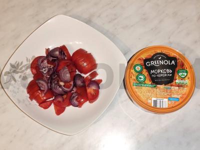 Salotas su pomidorais „Raudonasis komjaunuolis“ Žingsnis 3