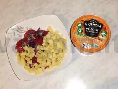 Salotas su pomidorais „Raudonasis komjaunuolis“ Žingsnis 4