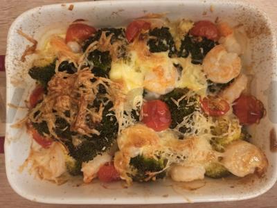 Krevetėmis ir brokoliais užkepėlė vakarienei Žingsnis 5