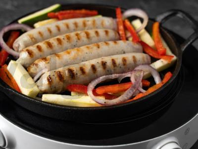 Dešrelės su grilio daržovėmis Žingsnis 3