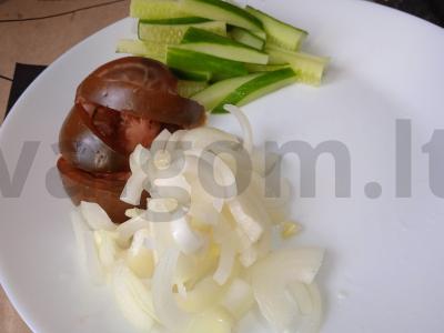 Salotas „Kaleidoskopas“ su kiaulės širdimi Žingsnis 4