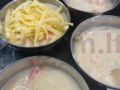 Jūlienas su krevetėmis ir sūriu Žingsnis 6