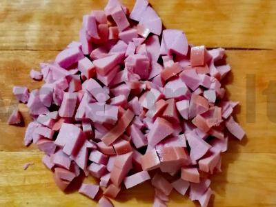 Olivjė su dešrelėmis Žingsnis 3