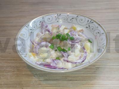 Silkės salotas su obuoliu „Undinėlės švelnumas“ pagrindine nuotrauka