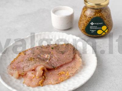 Vištienos salotas su medaus-garstyčių padažu Žingsnis 1