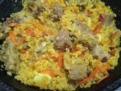 Plovas su bulguru ir jautiena Žingsnis 6