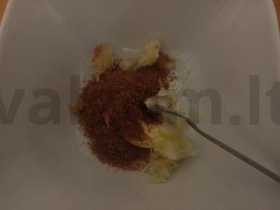 Kumpis, keptas ant pagaliukų „Jūriniai prisiminimai“ Žingsnis 3