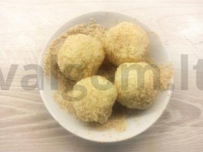 Kepti ryžių kamuoliukai su sūriu Žingsnis 5