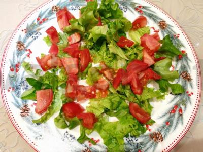 Salotas su daržovėmis, žolelėmis ir tofu Žingsnis 4