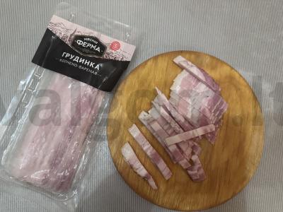 Orzo makaronai su kiaulienos šonine Žingsnis 2